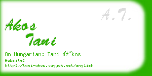 akos tani business card